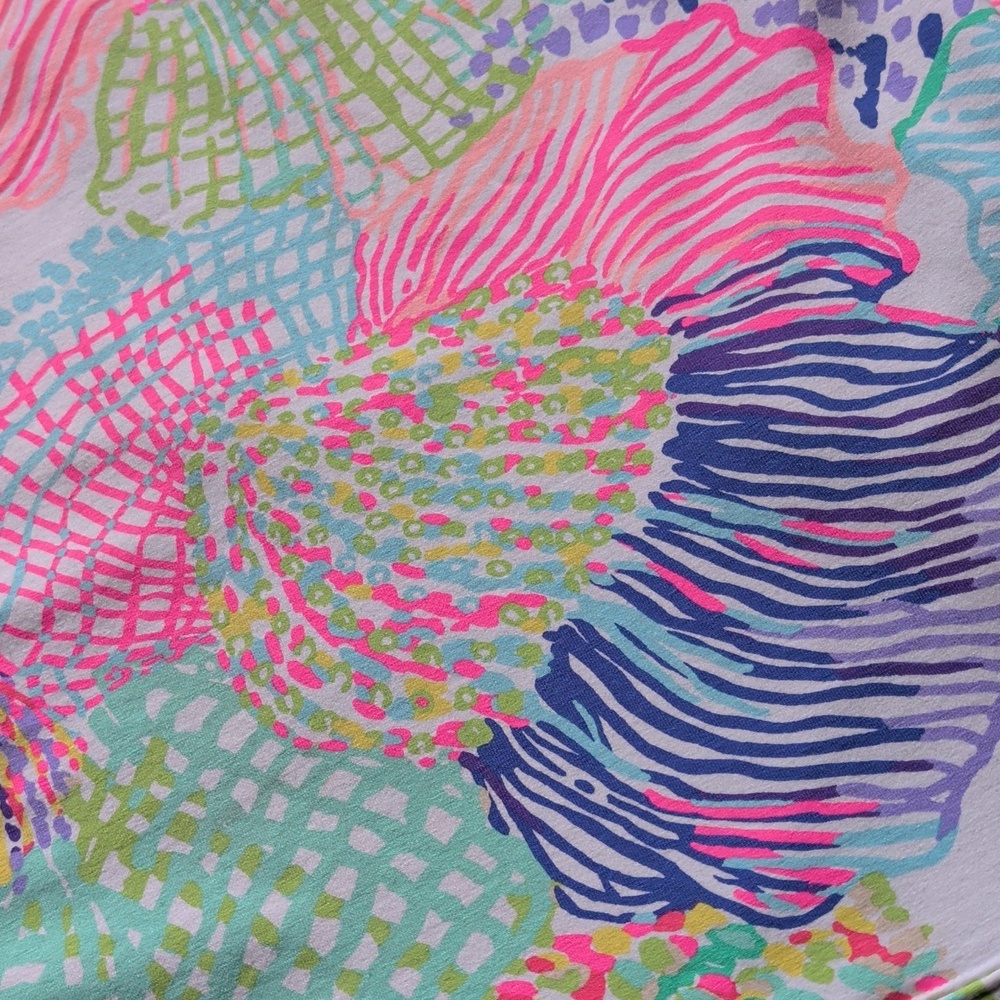 Lilly Pulitzer French Terry Zip Front Roar Of The Seas Seashells Jacket - Picture 10 of 12